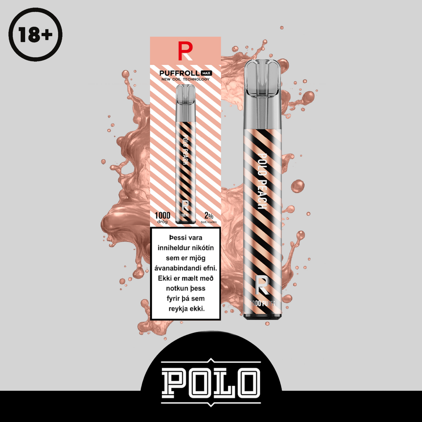 Puffroll Max Polo Peach 2ml