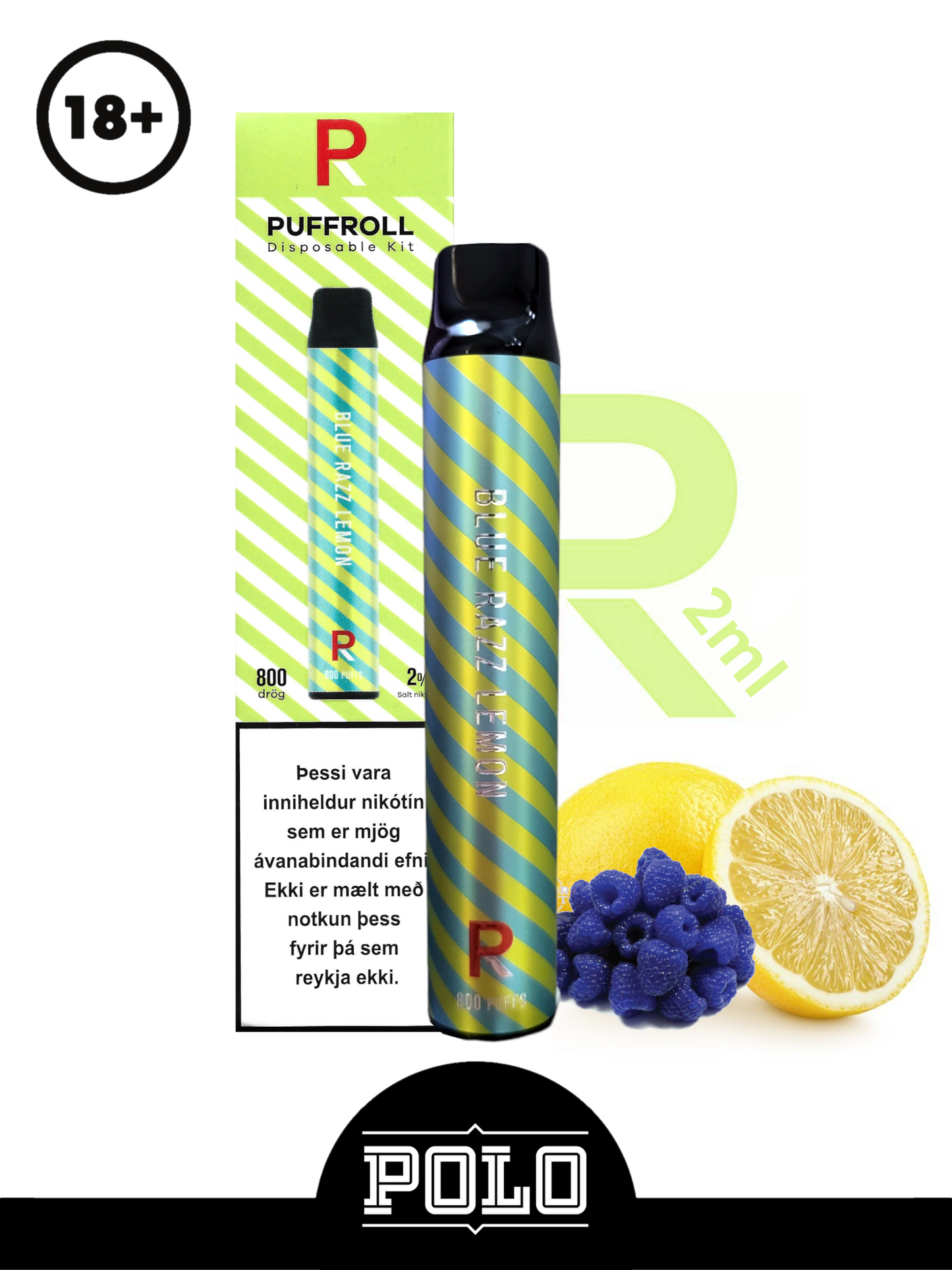 Puffroll Blue Razz Lemon 2ml