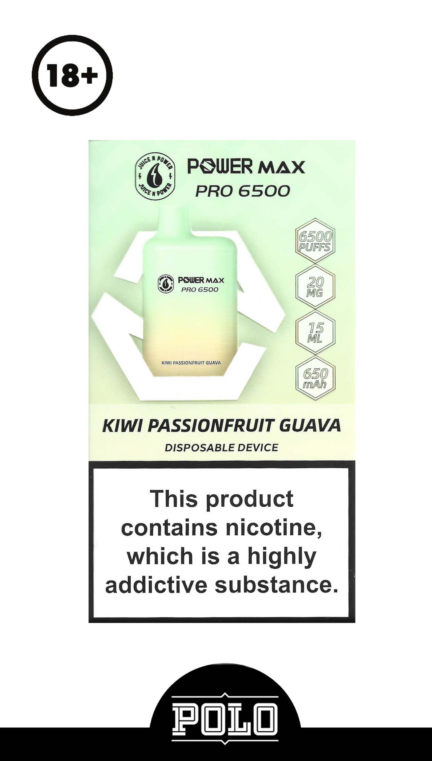 Power Kiwi Passionfruit Guava 6500p