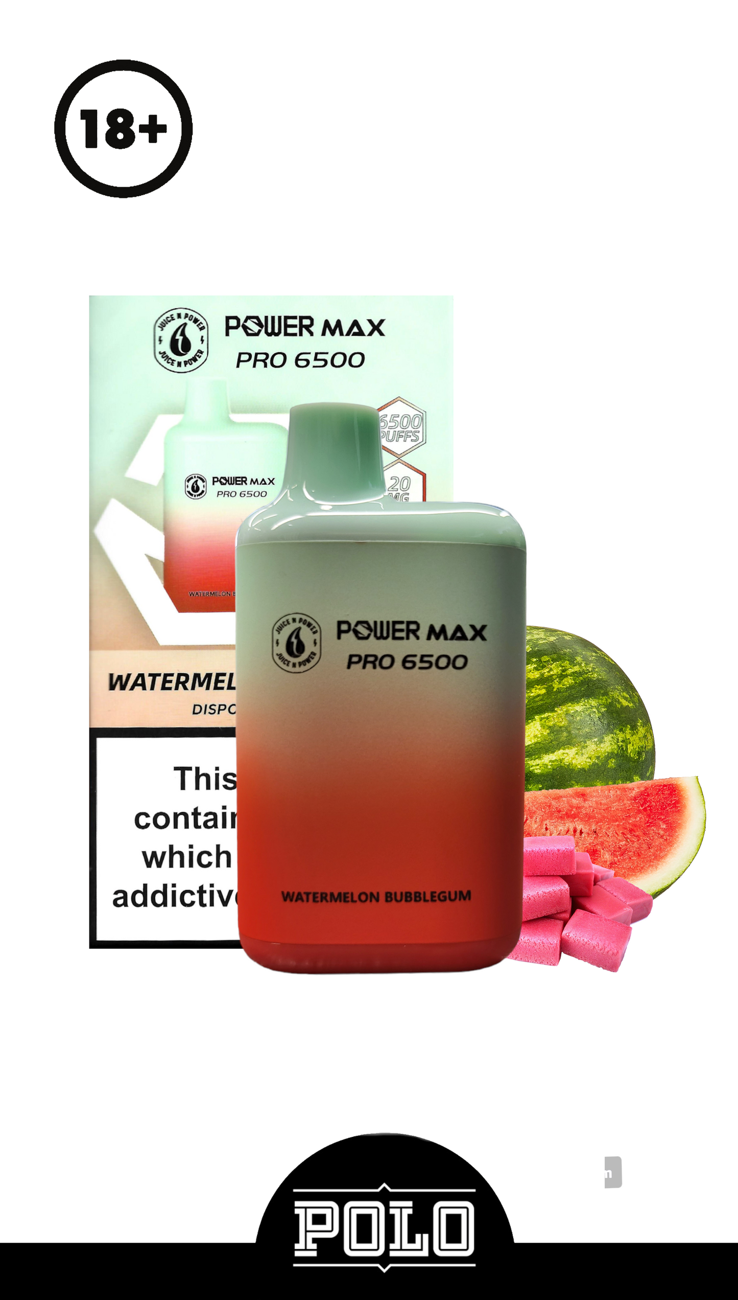 Power Watermelon Bubblegum 6500p