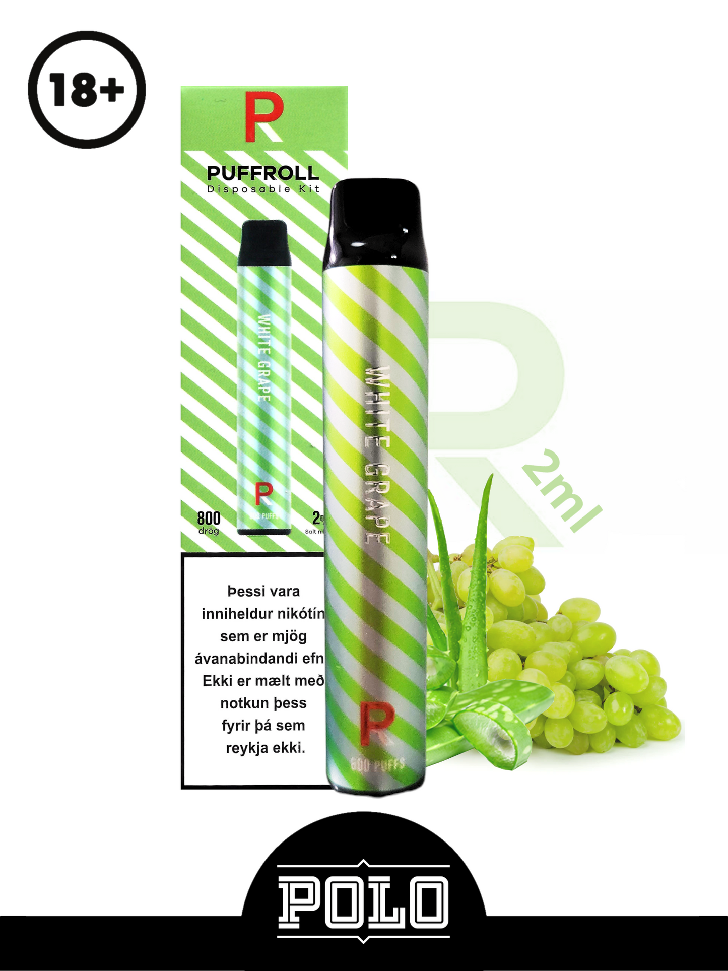 Puffroll White Grape 2ml