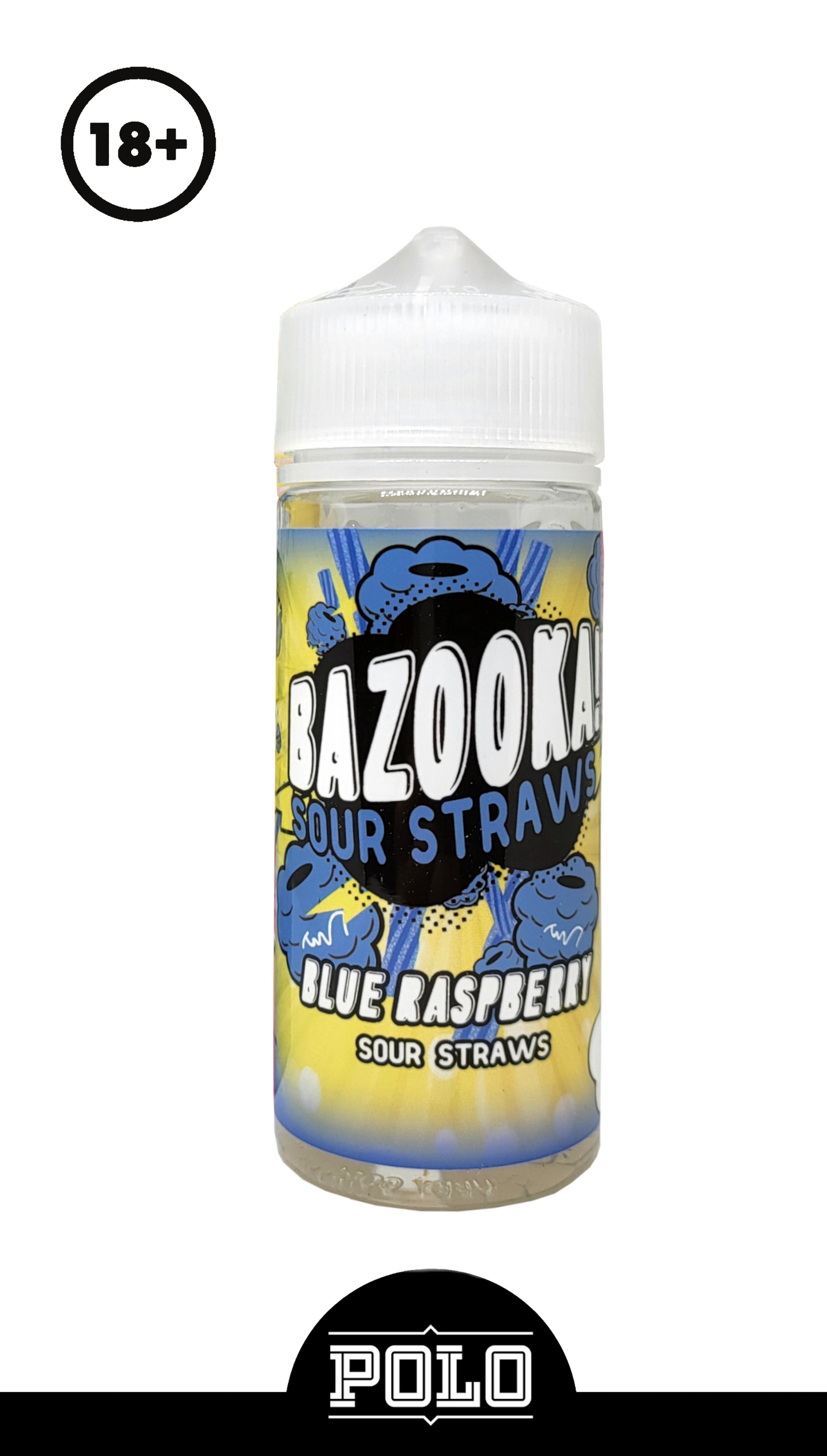 Bazooka Blue Raspberry Sour Straws 100ml