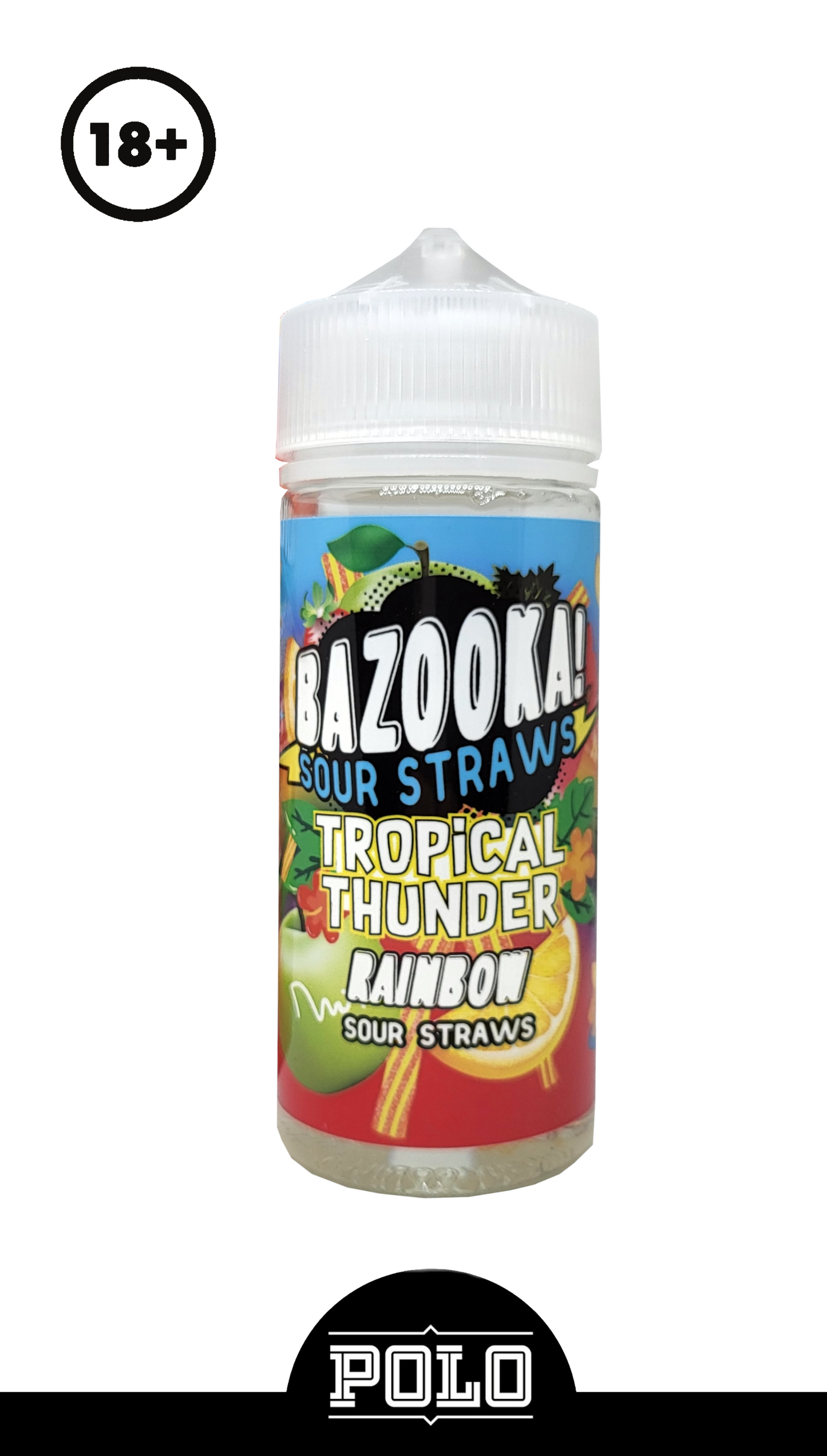 Bazooka Rainbow Sour Straws 100ml