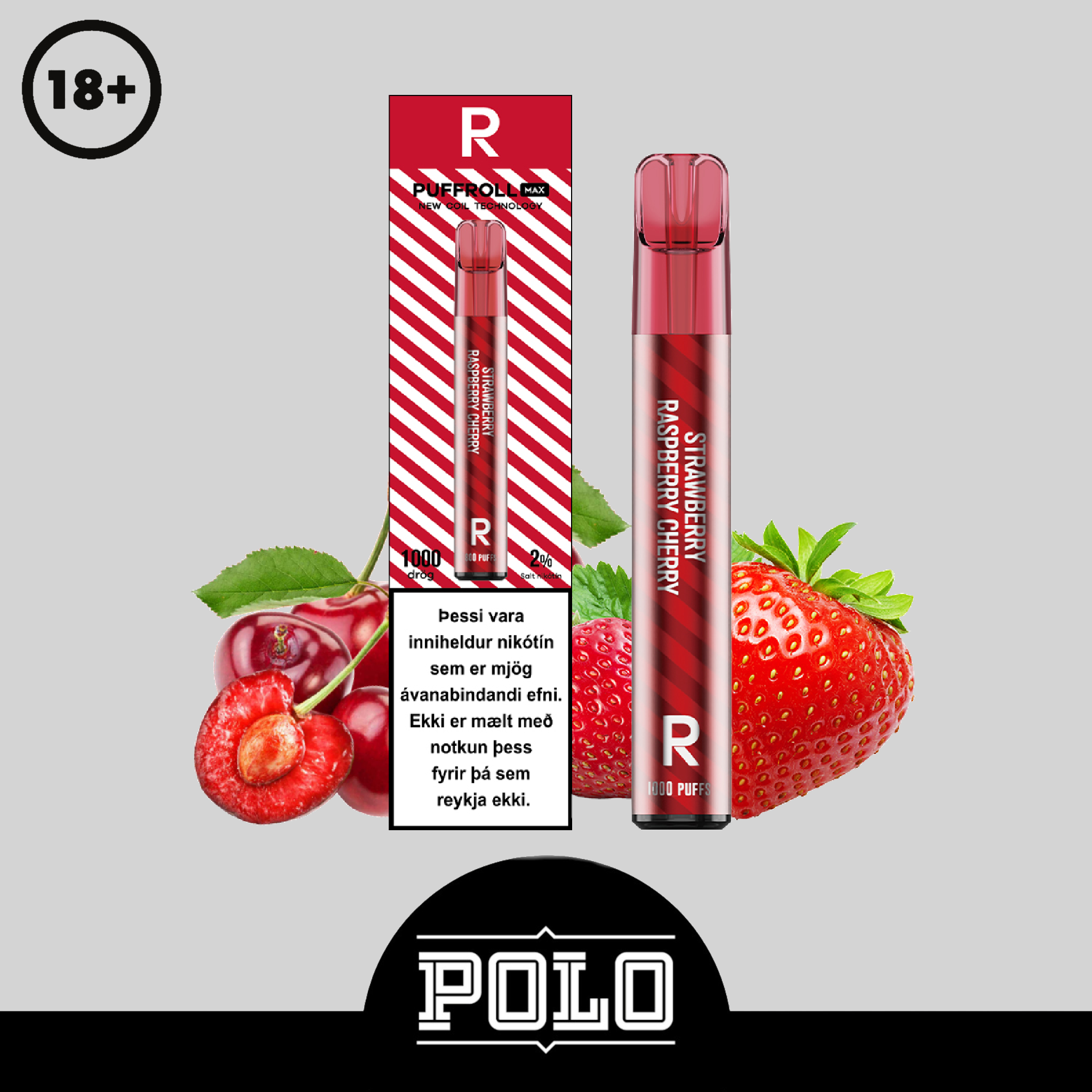 Puffroll Max Strawberry Raspberry Cherry 2ml